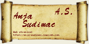 Anja Sudimac vizit kartica